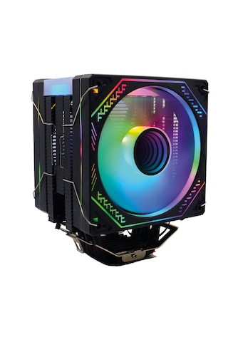 Zoko Ice Pro Bp6 Siyah Auto Rainbow Fanlı Kule İşlemci Fanı