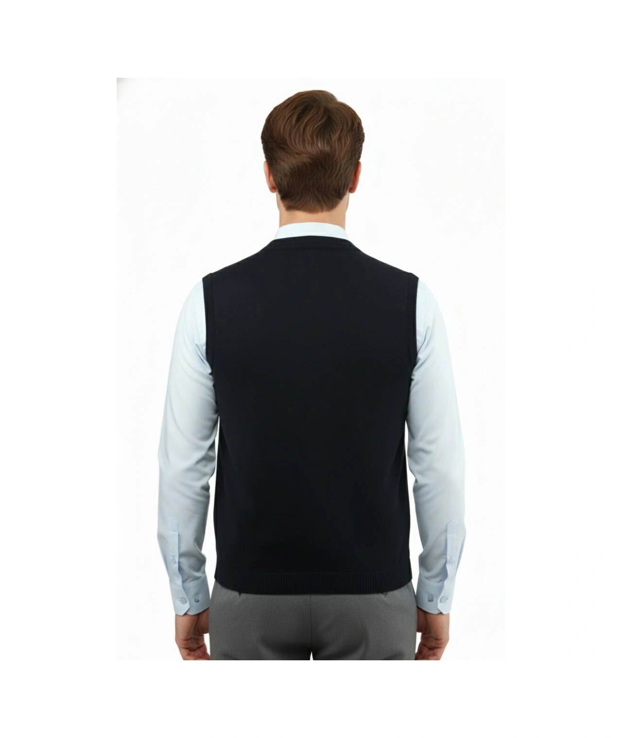 Erkek Düğmeli Yelek Cepli Çelik Örgü Klasik Kalıp 5200l Bgl-st04844 Lacivert