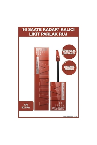 Maybelline New York Super Stay Vinyl Ink 130 Extra Ruj