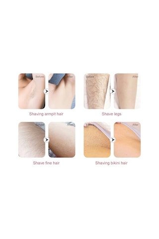 Moveevo Kadın Tüy Alma Aleti Başlığı Yıkanabilir Sessiz Ağrısız Elektrikli Tıraş Makinesi 1106 Pembe + Yedek Başlık