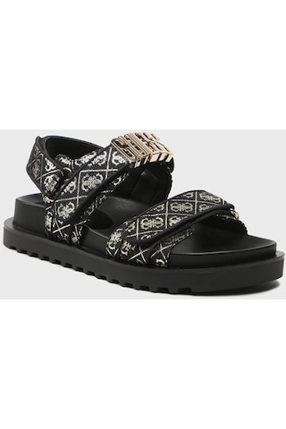 Guess Kadın Sandalet Fl6fbs Fal03 Blkpl Siyah-gold Siyah - Altın