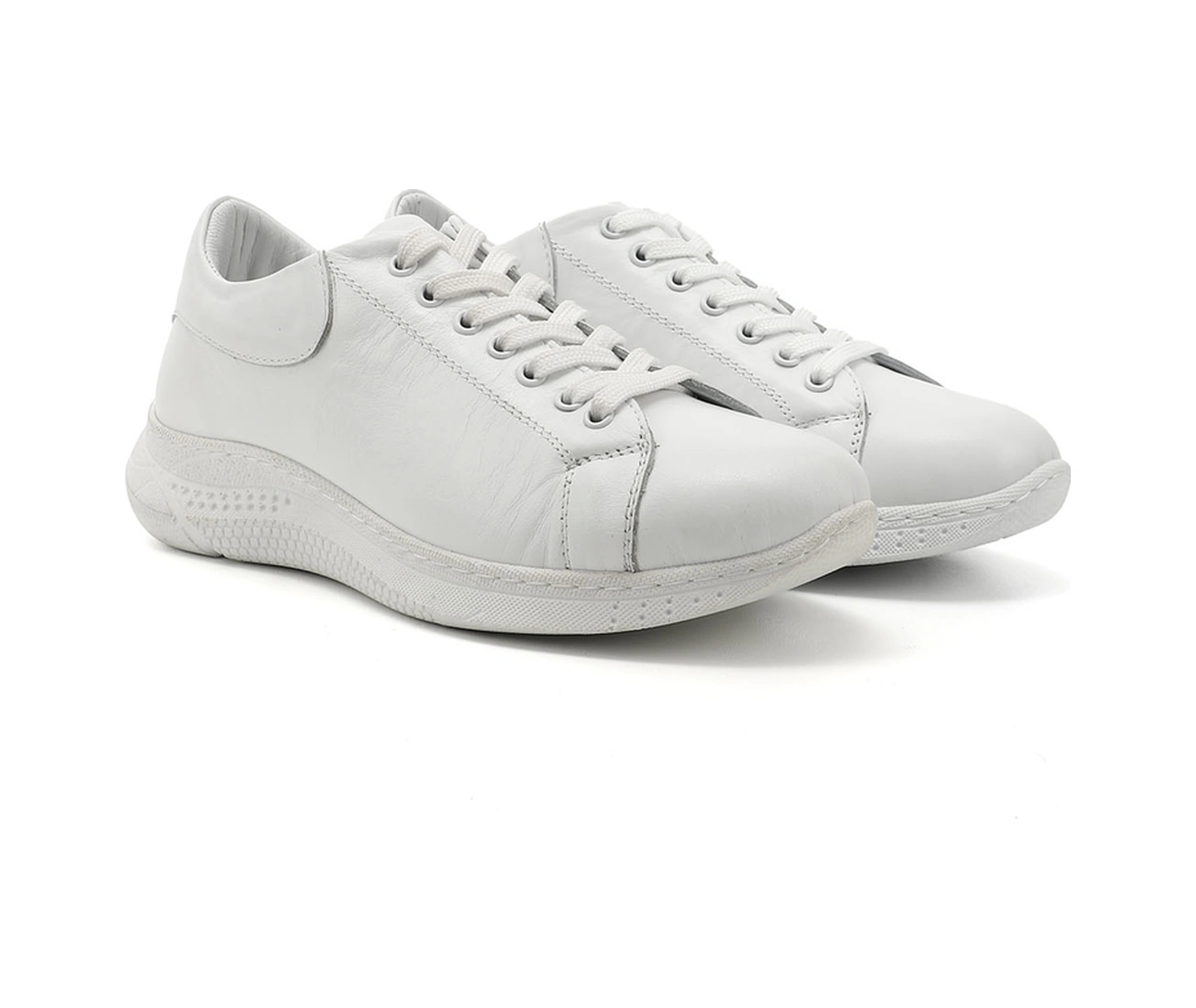 Gönderi(R) Gönderi R Kadın Beyaz Bağcıklı Dolgu Taban Hakiki Deri Sneaker Ddza80742450 Beyaz