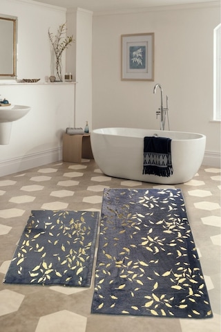 Yaprak Antrasit Tavşan 2li Altın Varaklı Kumaş Soft Gold Peluş Ba Antrasit