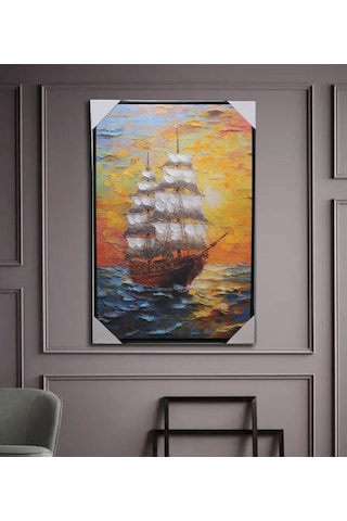 Duvara Asmalı Yağlı Boya Pano Alk2925-5 Oda Dekorasyonu Salon Aksesuarı Duvar Panosu