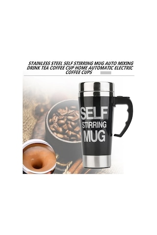 Dancemonkey Cbtx Fx-589 400ml 304 Paslanmaz Çelik Otomatik Karıştırmalı Kahve Fincanı Kırmızı, Kahve Keyfi Kırmızı