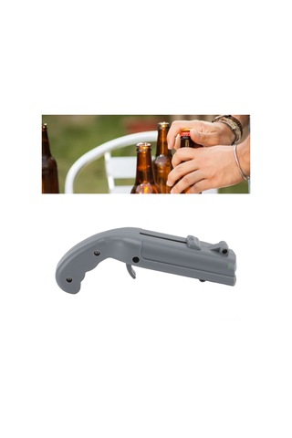Yaozixa Pp Malzeme Atışlı Şişe Açıcı, Kolay Kullanım, Taşınabilir, Ev/kafe/bar İçin, Gri Renk Gri