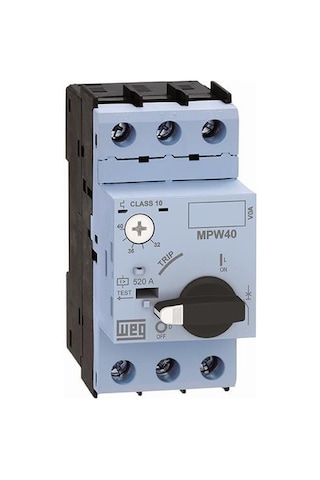 Weg Mpw40-3-d063 2,20 Kw, 4,0 6,3 A, 100 Ka, 40 A Anma Akımı, Motor Koruma Şalteri