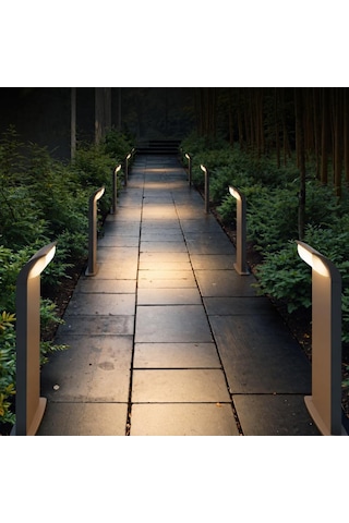 Naja Led Bahçe Aydınlatma Direği 500 Mm Ip65 Alüminyum Dış Mekan Bahçe Lambası 9w 3000k Peyzaj Aydınlatma Yürüyüş Yolu Villa Park Bollard Aydınlatma Antrasit 30x100x500 Mm