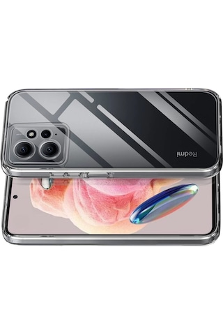 Xiaomi Redmi Note 12 4g Kılıf Kamera Korumalı Silikon Şeffaf Arka Kapak
