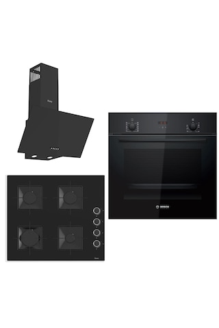 Bosch - Ferre HBF512BB1T - SS205 - D086 Siyah Ankastre Set