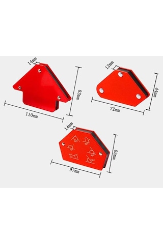 6'lı Set Mıknatıslı Manyetik Gönye Kaynak Tutucu Kaynak Gönyesi