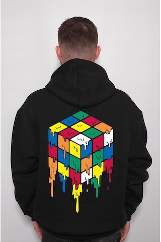 Rubik Zeka Küpü Kombinasyon Akışkan Sweatshirt Unisex Kapüşonlu Hoodie 001