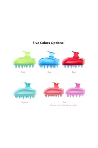 Qingmipy Yumuşak Silikon Şampuan Fırçası - Saç Ve Kafa Derisi Masajı İçin Rahatlatıcı Fırça