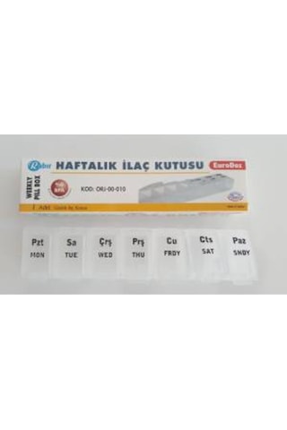 Haftalık Saklama Taşıma Hap Kutusu Kabı