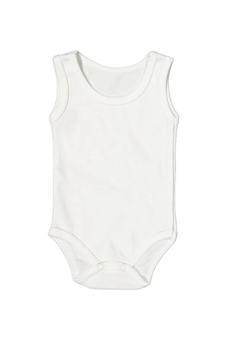 Lafiny Pamuk Çıtçıtlı Bebek Body Zıbın 5'li Paket 1369 Beyaz