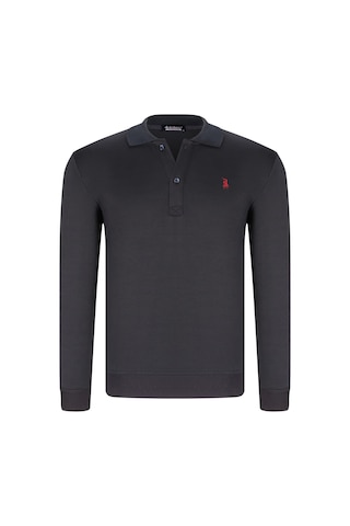 Dewberry Erkek Polo Yaka Sweatshirt 7'li Set %70 Pamuk Nakışlı Uzun Kollu Sweat Siyah-lacivert-haki-gri-camel-kahve-indigo