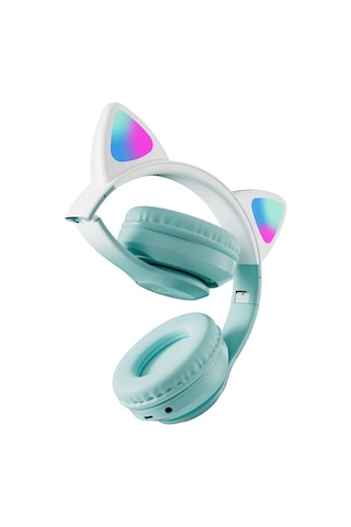 Blue Spectrum STN-28 Pro Bluetooth Sevimli Kedi Led Işıklı Kulaküstü Kulaklık