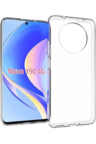Huawei Nova Y90 Kılıf Zore Süper Silikon Kapak Renksiz