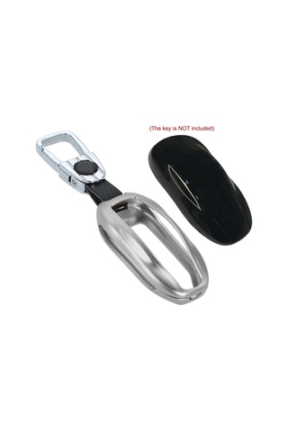 Neevoyu Tesla Model 3/s Anahtar Kılıfı, Alüminyum, Sinyali Etkilemez, Metal Anahtar Zinciri İle, Kırılmaya Dayanıklı, Silver