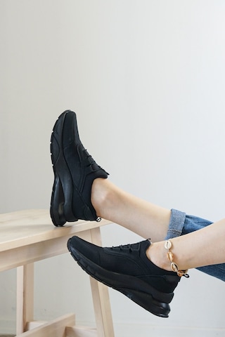 Ortapedik Kadın Ekru Günlük Spor Sneaker Yürüyüş Ayakkabı 2007 Siyah