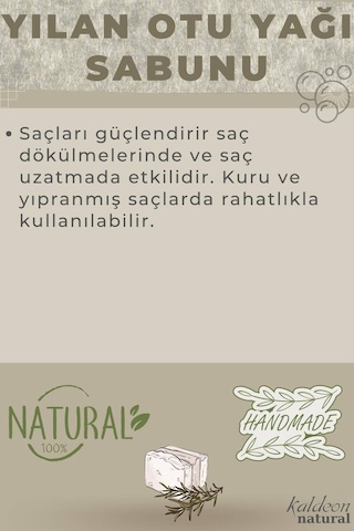 Yılan Otu Yağı Sabunu El Yapımı Doğal 120 G
