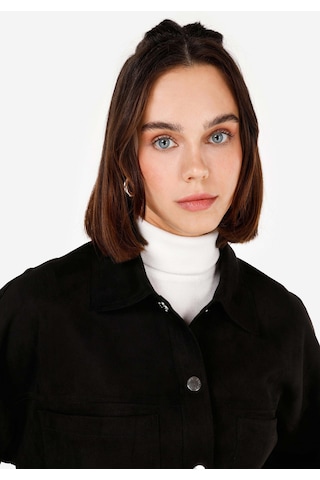 Colin's Colins Regular Fit Shirt Neck Kadın Siyah Uzun Kol Gömlek Cl1071156 Q1.v1 Blk Siyah