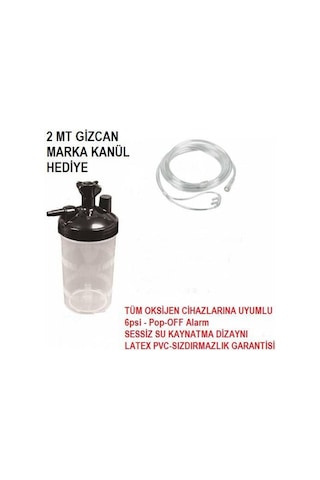 Oksijen Konsantratörü Su Kabı + Gizcan Kanül 2 M