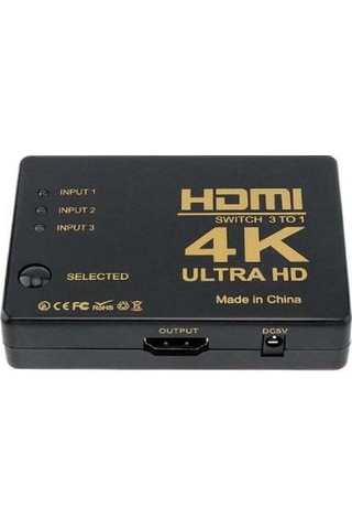 4K Ultra Hd Ir Alıcılı Kumandalı Hdmi Çoklayıcı 3 In 1 Switch
