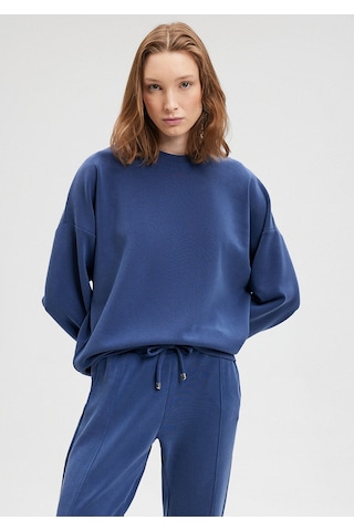 Mavi Kadın Oversize Sweatshırt Derin Mavi 168837-70491 Mavi