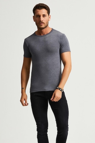 Alexandergardı Slim Fit Basic T-shirt E22-746a Koyu Gri