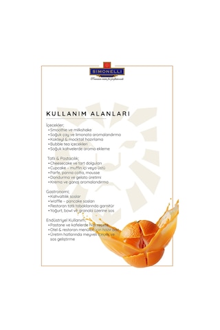 Simonelli Mandalina Meyve Püresi 1 KG