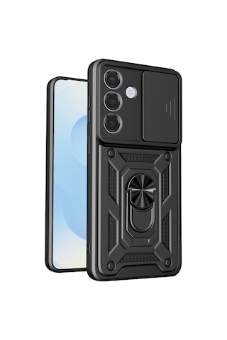 Teleplus Samsung Galaxy Uyumlu S26 Plus Kılıf Magnetik Standlı Kamera Korumalı Slide Sürgülü Cover Kapak