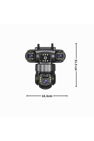 Güneş Enerjili 9mp Kamera: 3 Lens, Ptz, Sım Kart, İki Yönlü Ses. Kurulumu Özgür, Güvenliği Eksiksiz