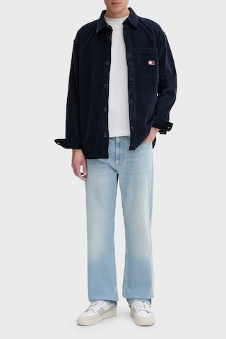 Tommy Jeans Pamuklu Loose Fit Uzun Kollu Kadife Gömlek Erkek Gömlek Dm0dm21698 C1g Lacivert