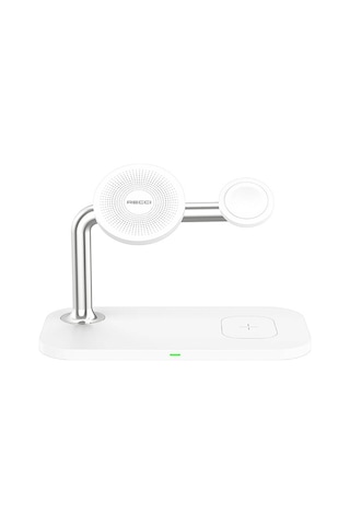 Recci RCW-20 Prestige Serisi 3in1 Magsafe 15W Hızlı Şarj Özellikli Magnetik Kablosuz Şarj Standı