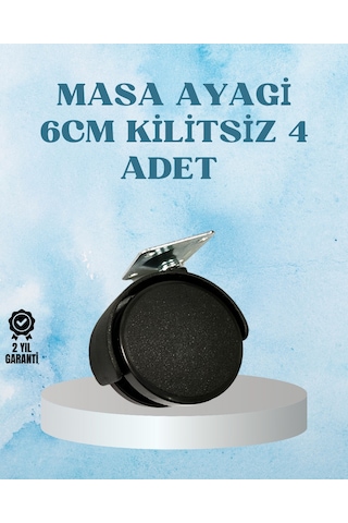 Gld-spt- Kilitsiz Mobilya Tekerleği 6 Cm 4 Adet Dalı Tasarım