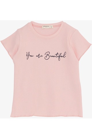 Breeze Kız Çocuk Taytlı Takım Yazı Baskılı 1.5-5 Yaş, Pembe-pembe Pembe
