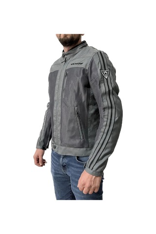 Venom Compas Yazlık Gri Motosiklet Montu