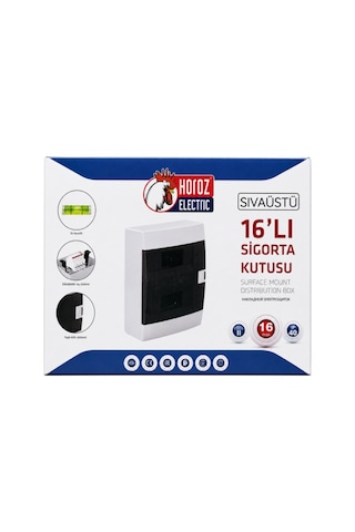 Horoz 16'lı Sıva Üstü Sigorta Kutusu-ıp40