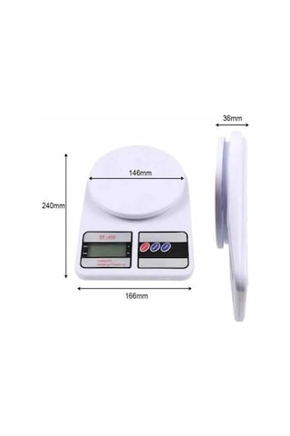 Mutfak Tartısı Dijital Göstergeli Hassas Tartı 10 Kg Kapasiteli Diğer 57792608