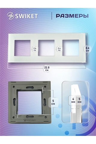 Lajt Haus Camdan Üçlü Priz Ve Anahtar Çerçevesi 185775808