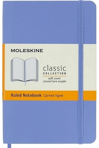 Moleskine Yumuşak Kapak Defter Ortanca Mavisi Çizgili - 9x14 - 0918