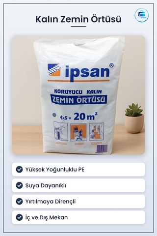 Kalın Zemin Örtüsü Boya Hazırlık Koruyucu Polietilen Yırtılmaz Su