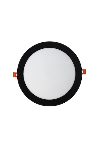 18w Sıva Altı Yuvarlak Siyah Led Panel 3200k Sarı Işık 2 Adet Siyah