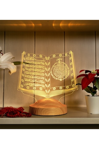 Kuran-ı Kerim Model 3 Boyutlu Led Lamba