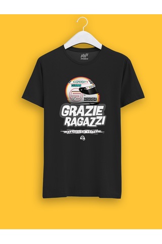 Fnbx Sebastian Vettel Grazie Ragazzi T-shirt Siyah