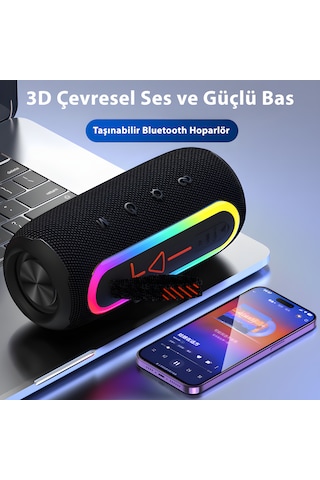 İdragon Flıp 6 Max Yeşil Bluetooth Hoparlör Rgb Işıklı, Fm Radyo, Ipx6 Suya Dayanıklı, 6 Saat, 8w X2