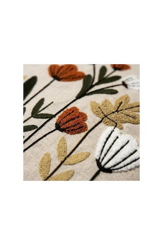 Punch Nakış Kırlent Kılıfı 2 Li 40 Cm X 40 Cm Açık Haki