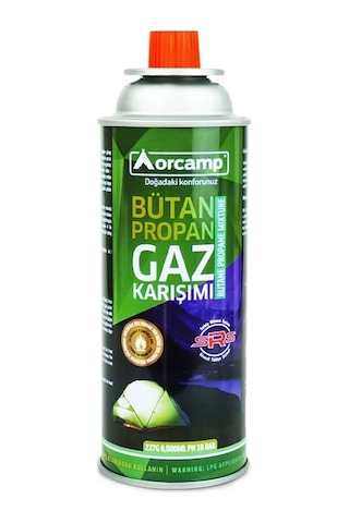 3 Adet Orcamp Kts-227 Butan Propan Gaz Kartuşu 3 Adet Muhtelif Çok Renkli