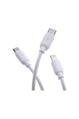 Şarj Kablosu G12 3 Lü Type C Lightning Micro Usb 3a 1.2 M